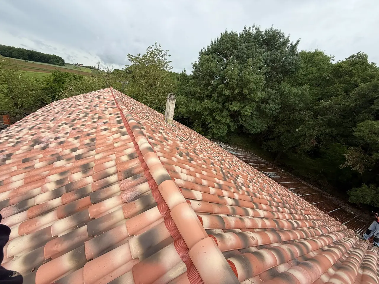 Tuiles neuves aux teintes nuancées